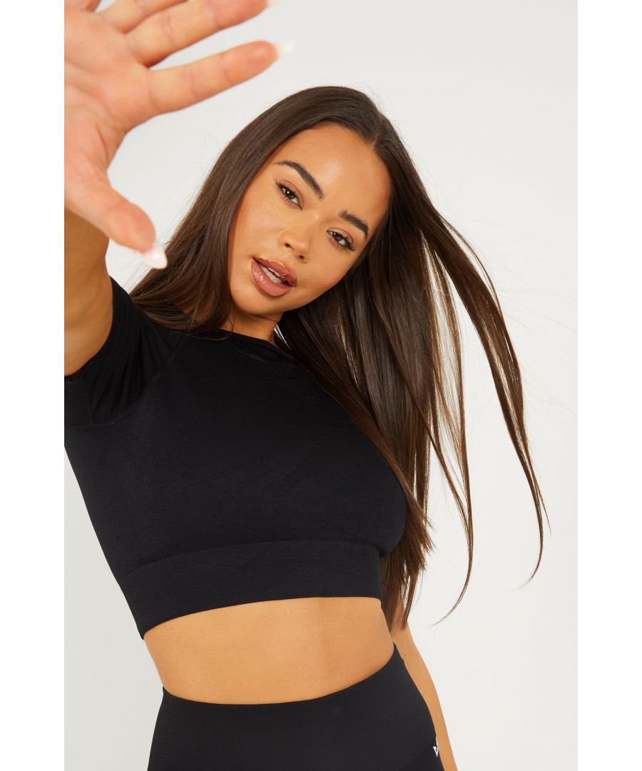 Image for Black Seamless Crop Top
