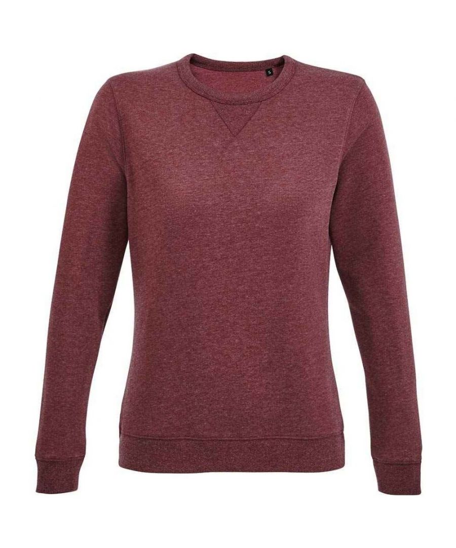 SOLS Womens/Ladies Sully Heathered Sweatshirt (Ox Blood) - Red - Size X-Small