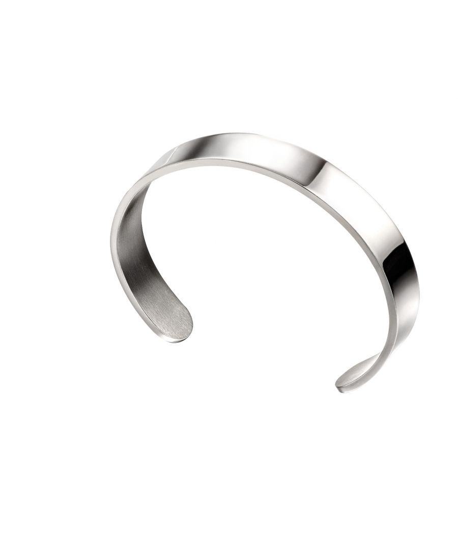 Design: This versatile torque bracelet by Fred Bennett could make the perfect addition to any mans jewellery collection. Crafted using stainless steel with a mix of brushed and polished finishes, this classic torque design bangle can also be engraved to make the perfect gift for many occasions. Composition: Made from stainless steel with a modern mix of brushed and polished metal finishes. Dimensions: width 11mm, depth 2mm, Internal Diameter: 62mm x 49mm, weight 24g Fitting: This bracelet features a torque design which opens to enable putting on and then can be adjusted to fit and stays on securely. Packaging: This item comes provided with a luxury branded jewellery presentation box which is ideal for gifting and provides a safe place to store the jewellery.