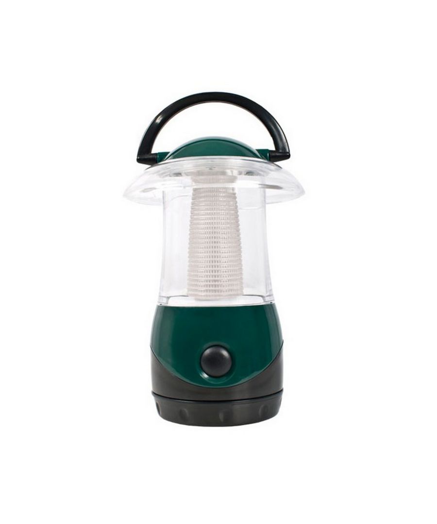 4 LED Lantern. Carry Handle. Long Battery Life. Compact Size. Lightweight. Batteries Not Included.