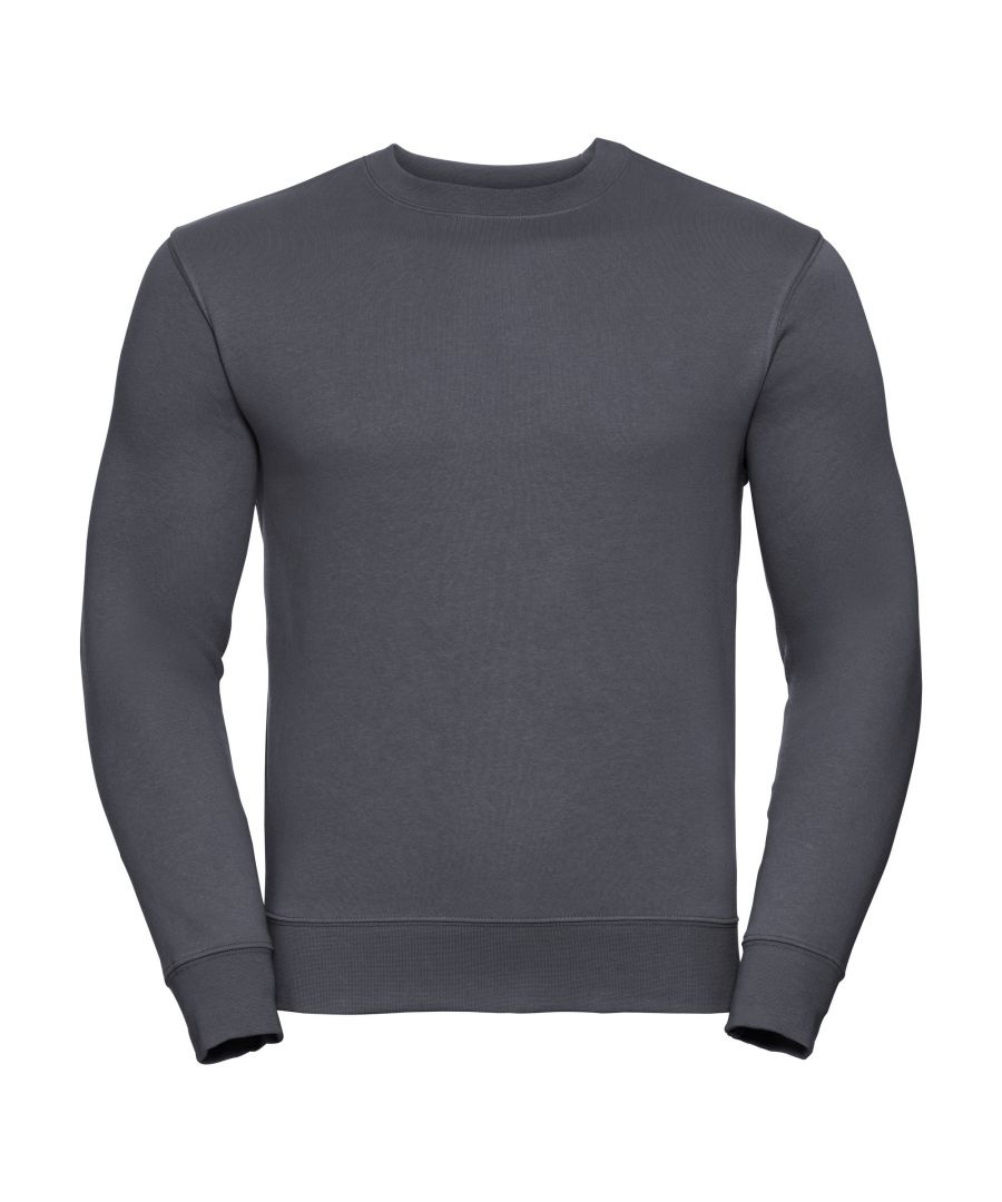 Russell Mens Authentic Sweatshirt (Slimmer Cut) (Convoy Grey)