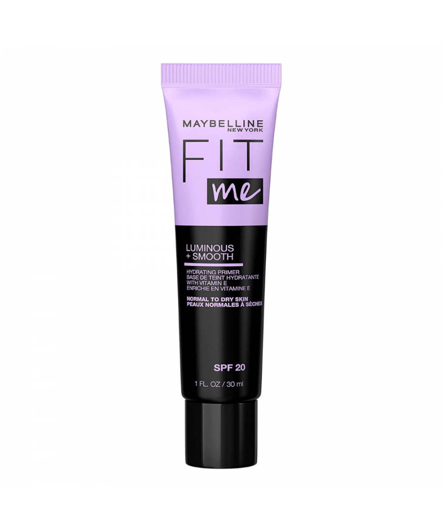Maybelline Fit Me! Luminous + Smooth Primer hydrates skin and provides a dewy makeup finish. This primer helps to minimise the appearance of enlarged pores and fine lines, offering a flawless, luminous-looking visage. It contains vitamin E and is perfect for normal to dry skin.