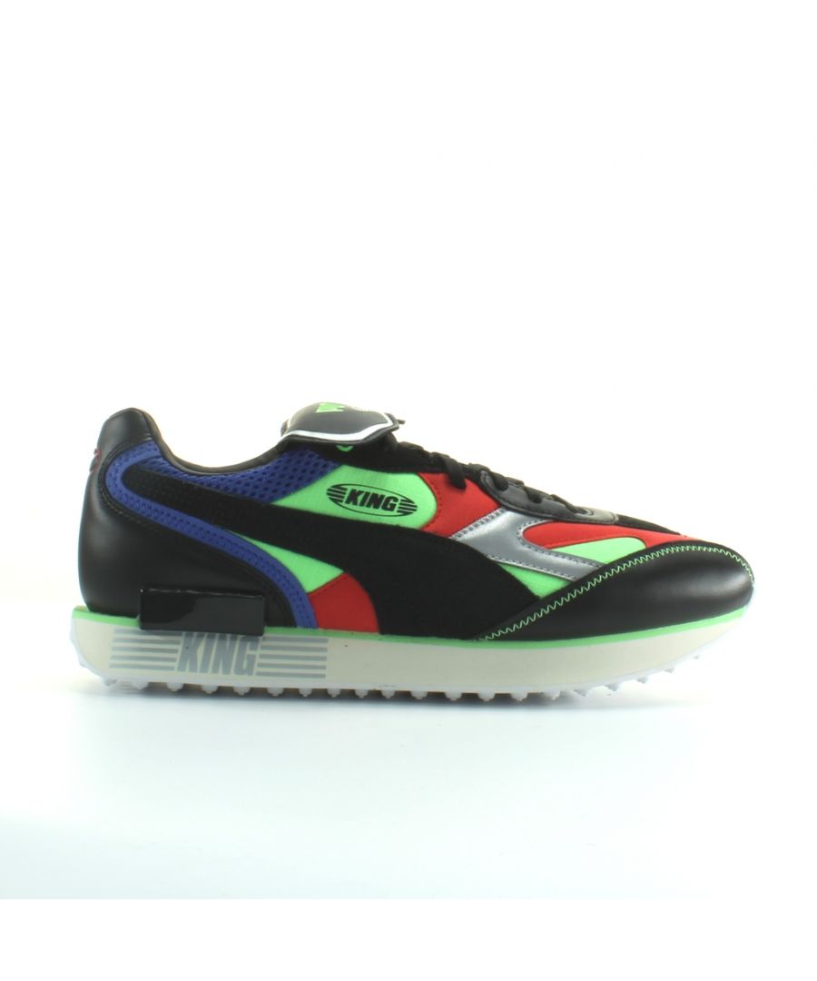 Puma Future Rider King Synthetic Unisex Lace Up Trainers 374459 01 - Multicolour - Size UK 6