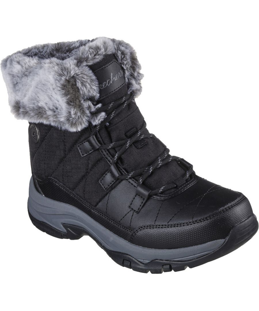Skechers Womens Trek Fest Snug Boots - Black - Size UK 4