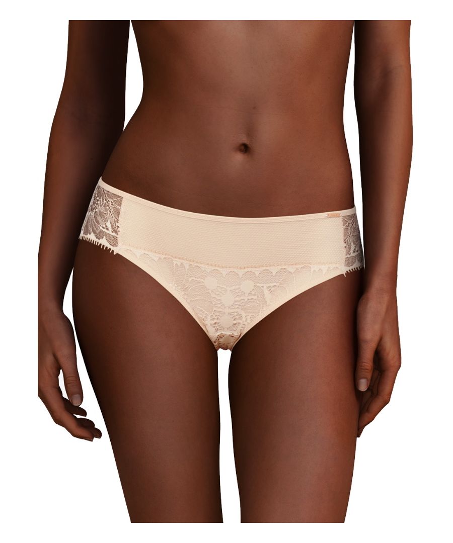 Chantelle Day to Night Brief. With an opaque knit, seamless back and lace inlays. Invisible under clothing and perfect for everyday wear. Product is made of Nylon, Elastane, Cotton and is recommended hand-wash only.