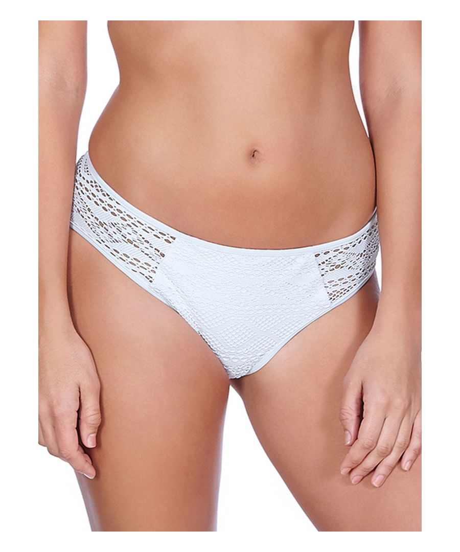 Freya Womens Sundance Hipster Bikini Brief - White Nylon - Size X-Small