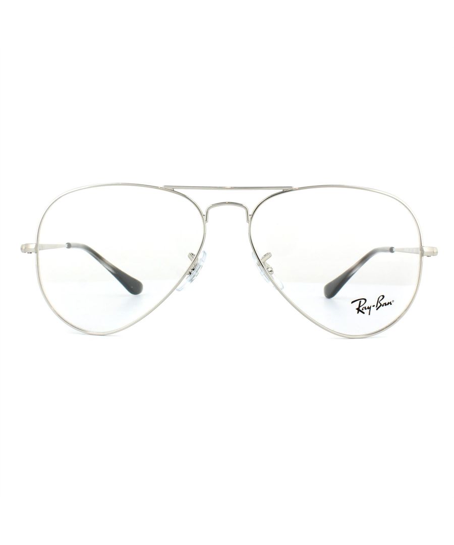 Image for Ray-Ban Glasses Frames 6489 Aviator 2501 Silver 55mm