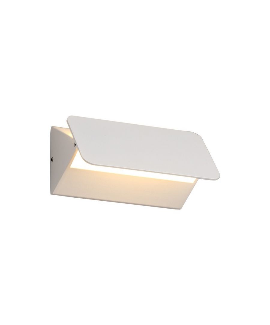 Up & Downward Lighting Wall Lamp, 1 x 5W LED, 3000K, 190lm, IP54, Sand White, 3yrs Warranty | Finish: Sand White | Shade Finish: Frosted | IP Rating: IP54 | Height (cm): 8 | Length (cm): 16 | Projection (cm): 7 | No. of Lights: 1 | Lamp Type: Integral LED | Kelvin: 3000K Warm White | Lumens: 190lm | Switched: Not Switched | Dimmable: No