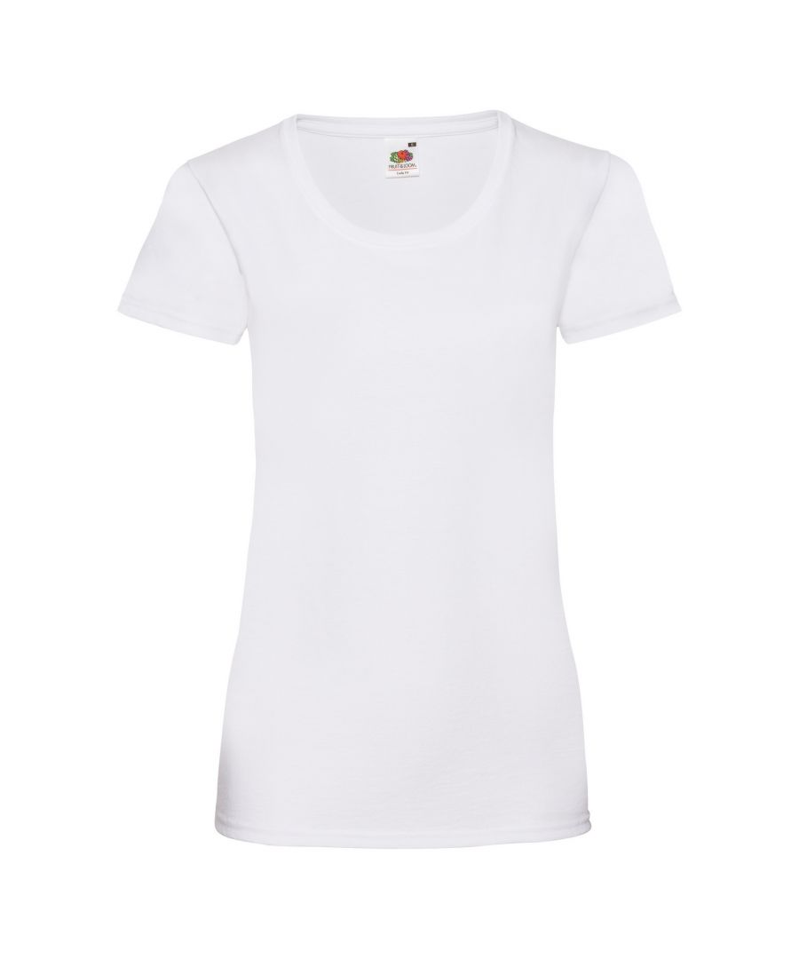 Image for Fruit Of The Loom Ladies/Womens Lady-Fit Valueweight Short Sleeve T-Shirt (Pack of 5) (White)