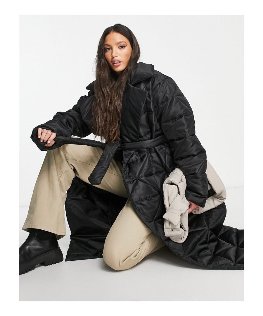 Coats & Jackets by ASOS Tall Throw on, go out Notch collar Tie waist Longline cut Regular fit Sold by Asos