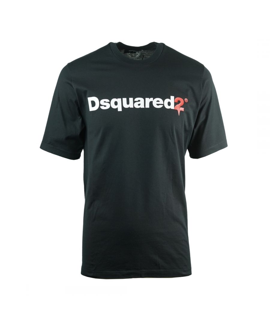 Image for Dsquared2 Drip Logo Slouch Fit Black T-Shirt