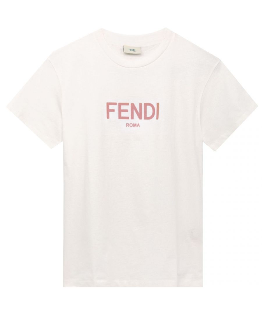 Image for Fendi Girls Logo T-Shirt White