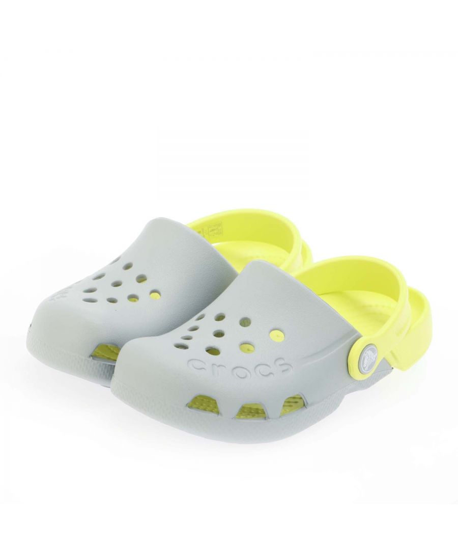 Crocs Boys Boy's Kids Electro Classic Clog Shoe in Grey - Size UK 6 Infant