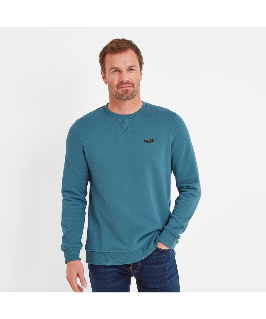 TOG24 Wyatt Mens Sweat Steel Blue Cotton - Size 2XL