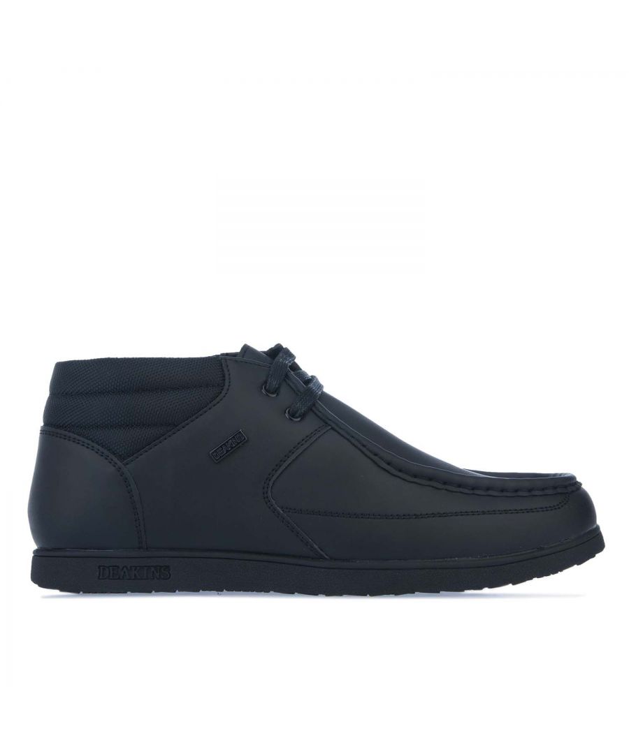 Mens Deakins Cobbler Back to School Boot in black.- Textile upper.- Lace closure.- Padded collar. - Deakins branding.- Rubber sole.- Textile upper  Synthetic lining and sole.- Ref.: COBBLER