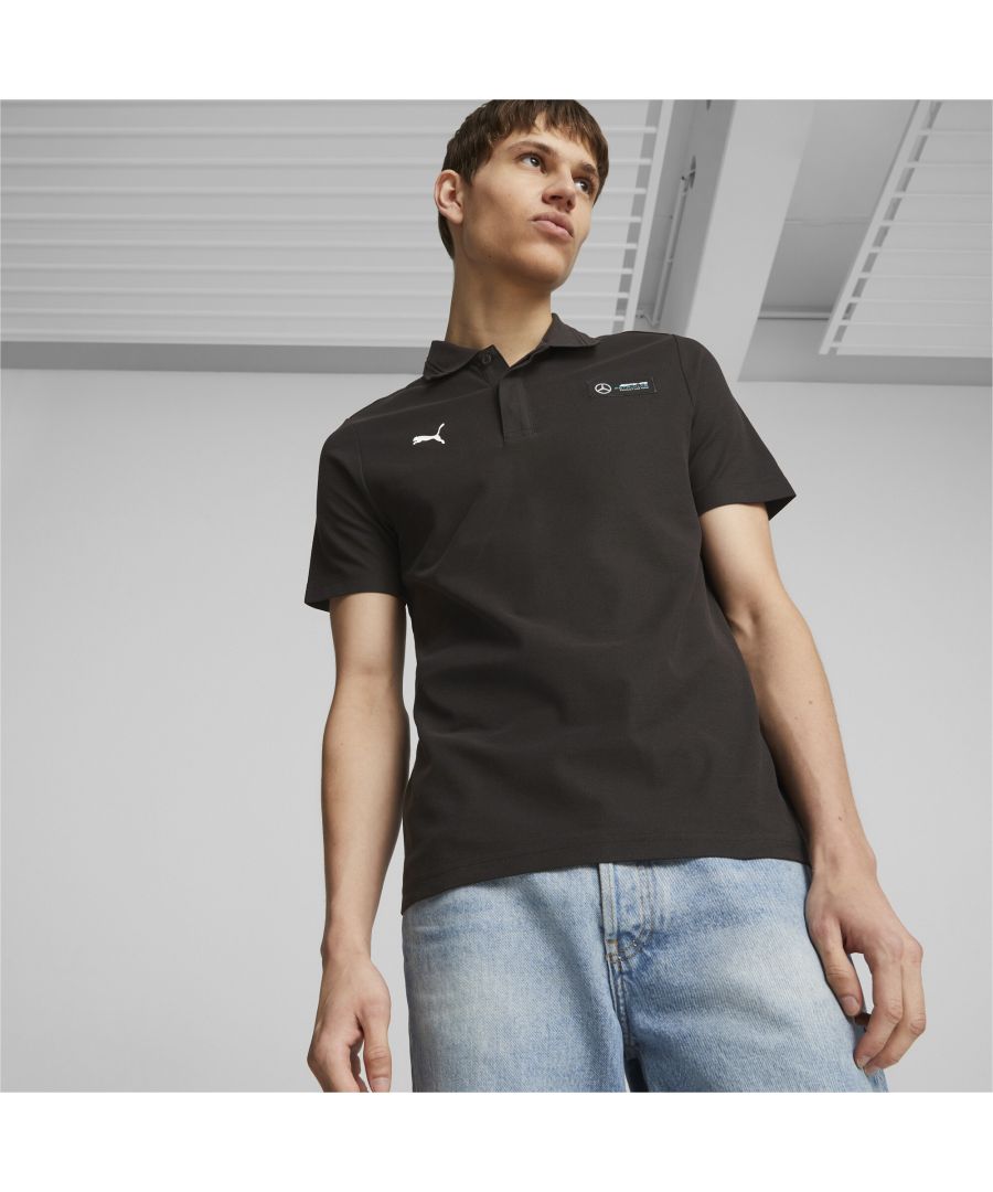 Puma Mens Mercedes-Amg Petronas Motorsport Polo Shirt - Black - Size Medium
