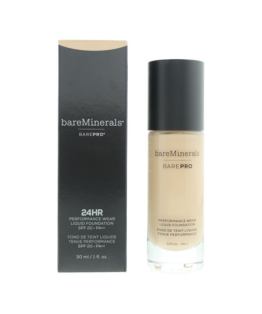 The Bare Minerals Barepro Performance Wear Broad Spectrum Spf 20 Liquid Foundation is a range of foundations covering 35 colours. The foundations are a creamy liquid texture, offering full coverage with a natural matte finish and last 24 hours. The foundation blends mineral pigments and lipids found in skin to lock in a true colour coverage. The foundation is formulated with bamboo stem extract for a soft finish, and papaya enzymes, to improve the texture of skin. The foundation is heat, humidity, water and sweat resistant and also provides SPF 20 protection, to help avoid the premature signs of ageing.