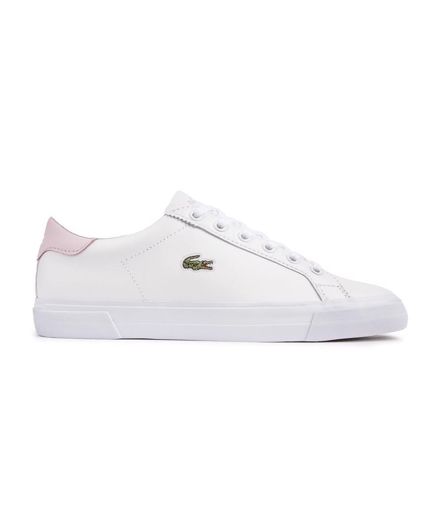 Lacoste's Lerond Court Trainer Is A Fashion Icon With Retro Appeal, Ideal For Every Fashionista. This White Pair Features A Premium Leather Upper With A Green Crocodile Signature Branding, Rubber Sole And A Padded Ortholite Insole For Extra Comfort. A Great Addition To Your All-season Wardrobe.