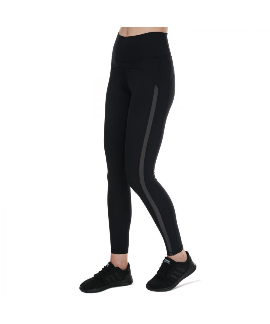 adidas Womenss Believe This High Rise Mesh Tights in Black - Size 20 UK