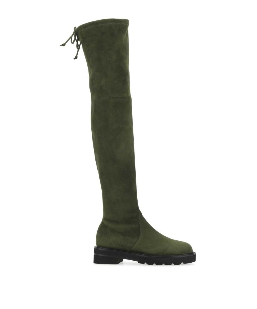 Army green suede Lowland Lift boots