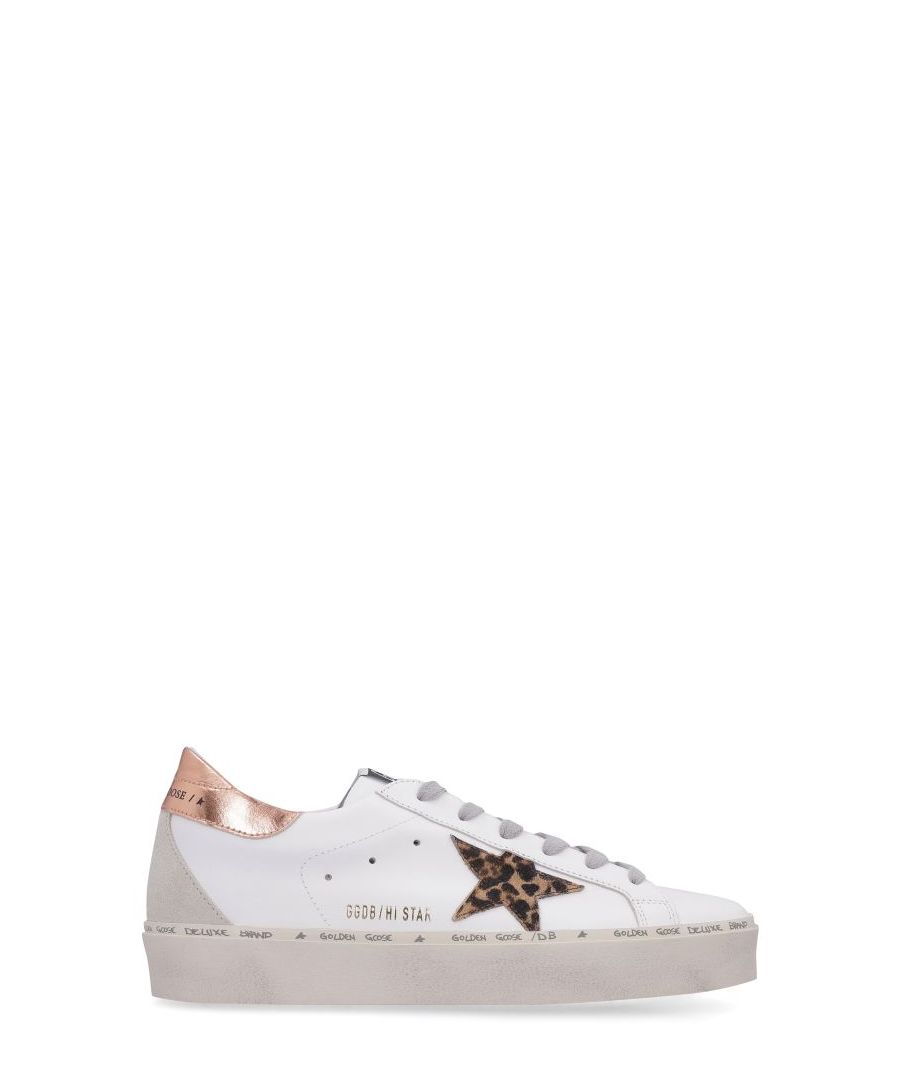 Round toe line. Side animal-print calf hair iconic star-shape patch. Contrasting laces. 100% Leather.