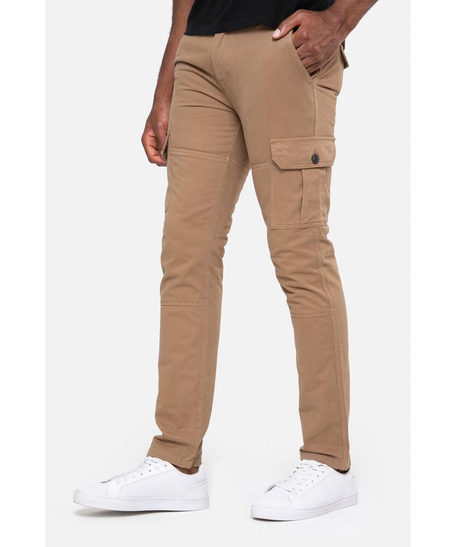 mens cuffed combat trousers