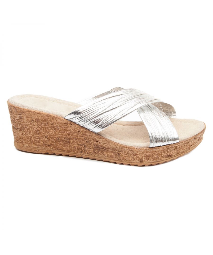 Image for Confortable wedge sandal Montevita in Silver