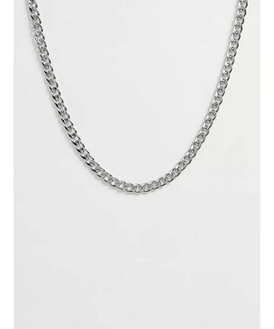 Silver Chain Necklace\n\nClasp Fastening\nColour: Silver\nSize: One Szie\nSKU: DION021