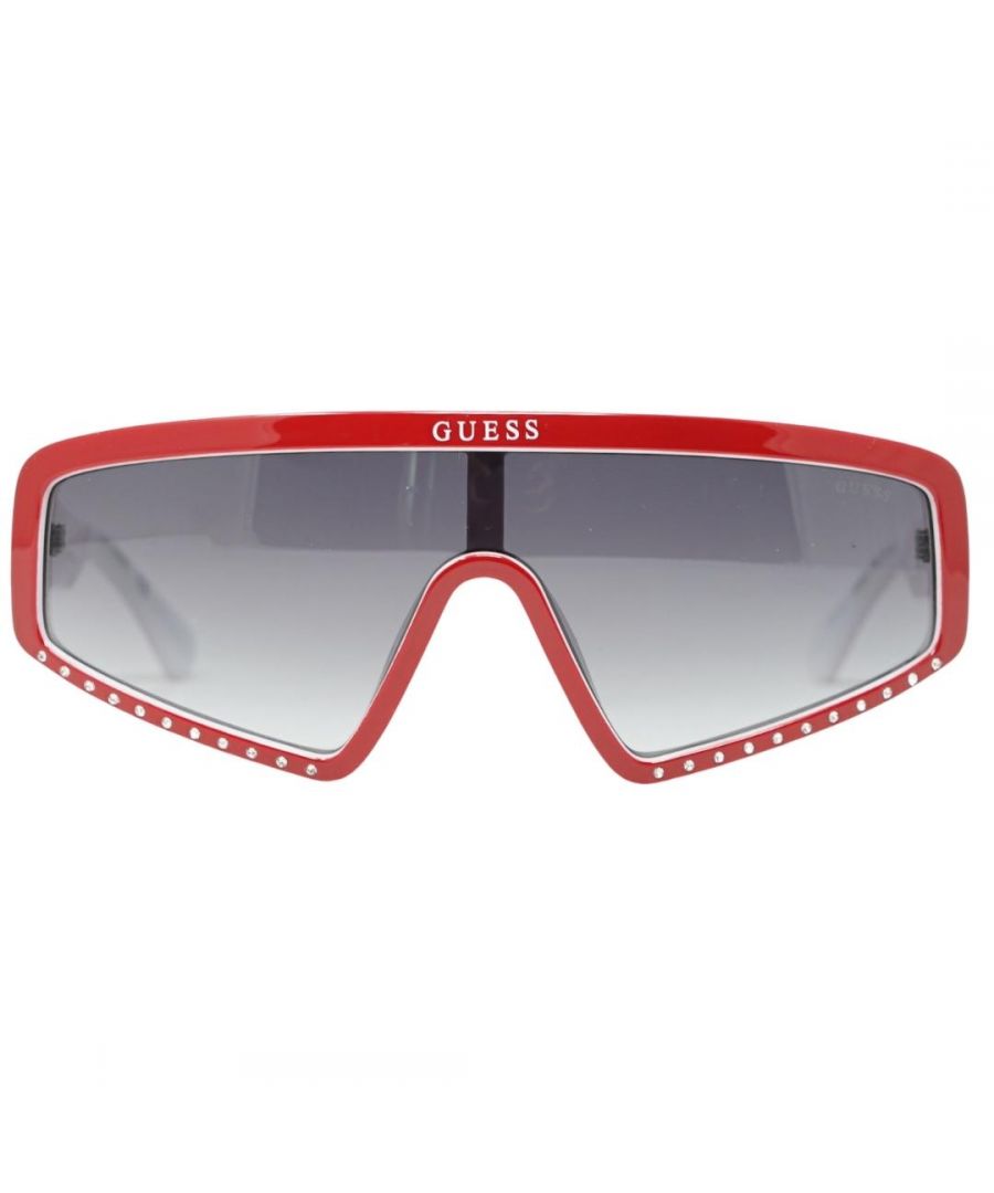 Guess GU7695-S 66B Red Sunglasses. Lens Width = 62mm. Nose Bridge Width = 18mm. Arm Length = 135mm. Sunglasses, Sunglasses Case, Cleaning Cloth and Care Instrtions all Included. 100% Protection Against UVA & UVB Sunlight and Conform to British Standard EN 1836:2005