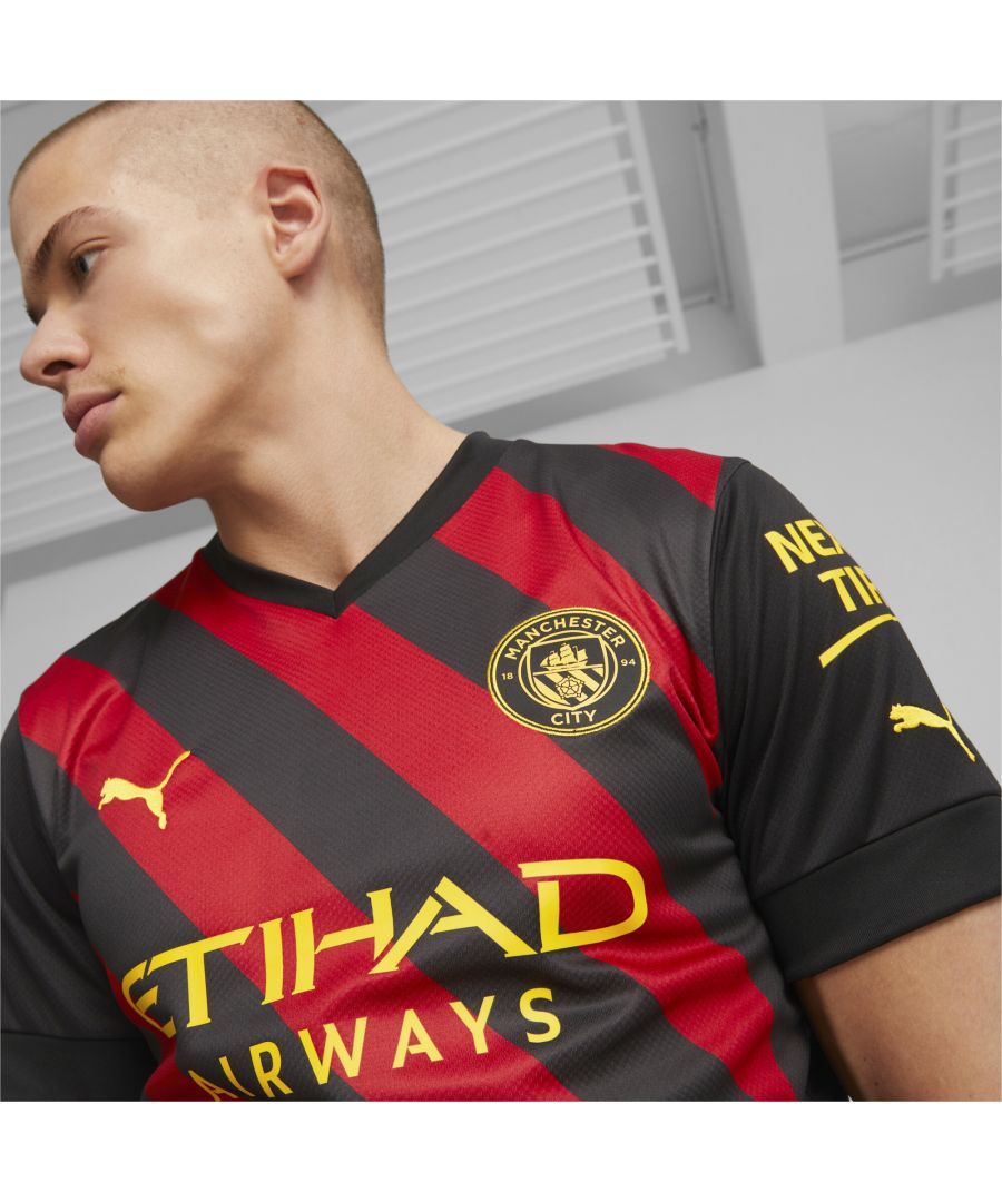 PUMA Mens Man City Away 22/23 Shirt (Black) Size: M, Colour: Black