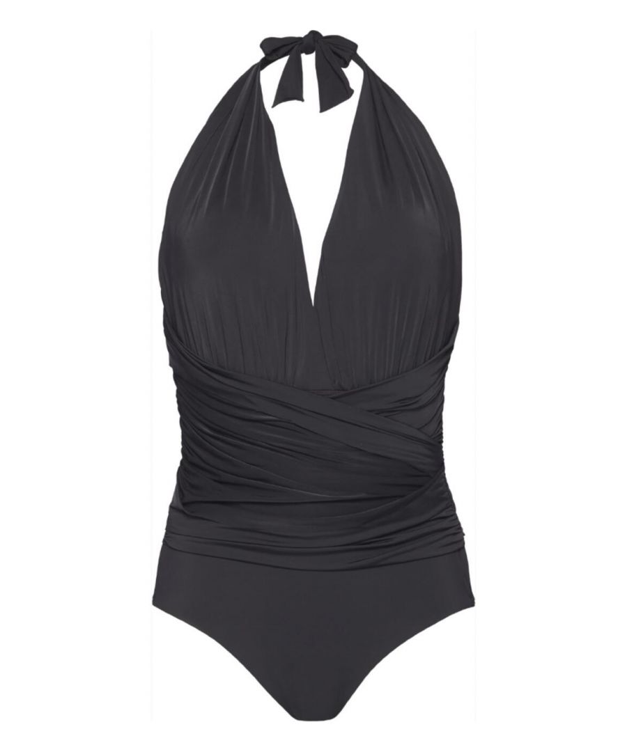 Calvin Klein Womens Shape Classic Swimsuit - Black - Size Small