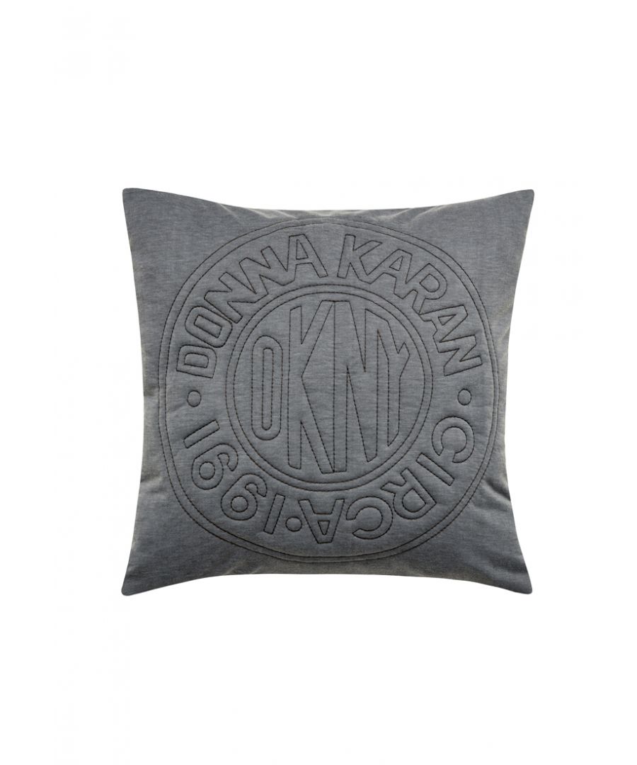 Subtle embroidery of the iconic DKNY logo adorns this DKNY Circle Logo decorative cushion. The ultra-soft jersey cushion is available in Charcoal, Ochre and Silver colourways and makes a super comfy accent to your all around cozy, modern home.