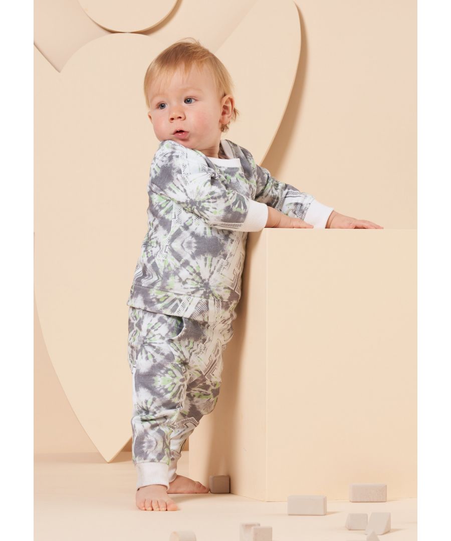 Comfy sweat sets are the ideal outfit for the 'mini rebel' boys  the bang on trend tie dye helps create the ideal tracksuit. .   Angel & Rocket cares - made with Fairtrade cotton   Colour: Green   About me: 100% Cotton   Look after me: Think planet  wash at 30c