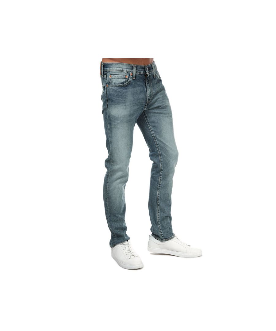 Mens Levis 510 Skinny Fit Cleaner Jeans in dark blue.- 5-pocket construction. - Zip fly and button fastening.- Levis branded waist patch.- Iconic Levis tab to the rear pocket.- Cut closely from hips to hem.- Skinny fit.- 99% Cotton  1% Elastane.- Ref: 055100856
