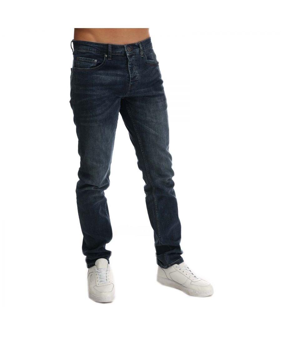 Weekend Offender taps toelopende jeans voor heren, blauw