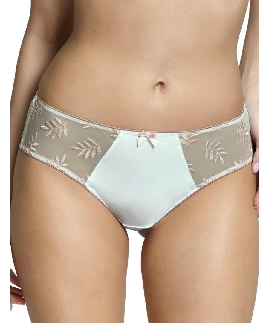 A stunning new addition to the much loved Tango range by Panache! Combining chic and gracious, feminine, floral styling with a comfortable and contemporary fit and feel, this stunning brief offers all day comfort and support, ensuring you look and feel your best!\n\nChic and feminine design\nRedesigned to offer an even better shape!\nOffers good rear coverage\nComfortable and contemporary fit and feel\nComposition:- 82% Polyamide, 10% Elastane, 4% Cotton, 4% Polyester\nListed in UK sizes