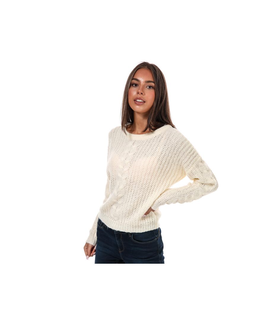 Image for Women's Brave Soul Cable Detail Jumper in Cream