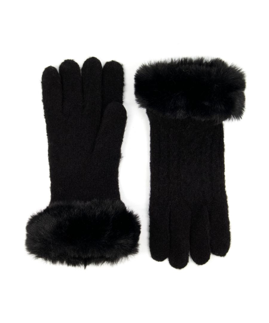 Accessorise your winter look to perfection with our chic Isabello gloves. Designed in-house, the top trim is accentuated with fluffy faux fur that elevates the look even further.