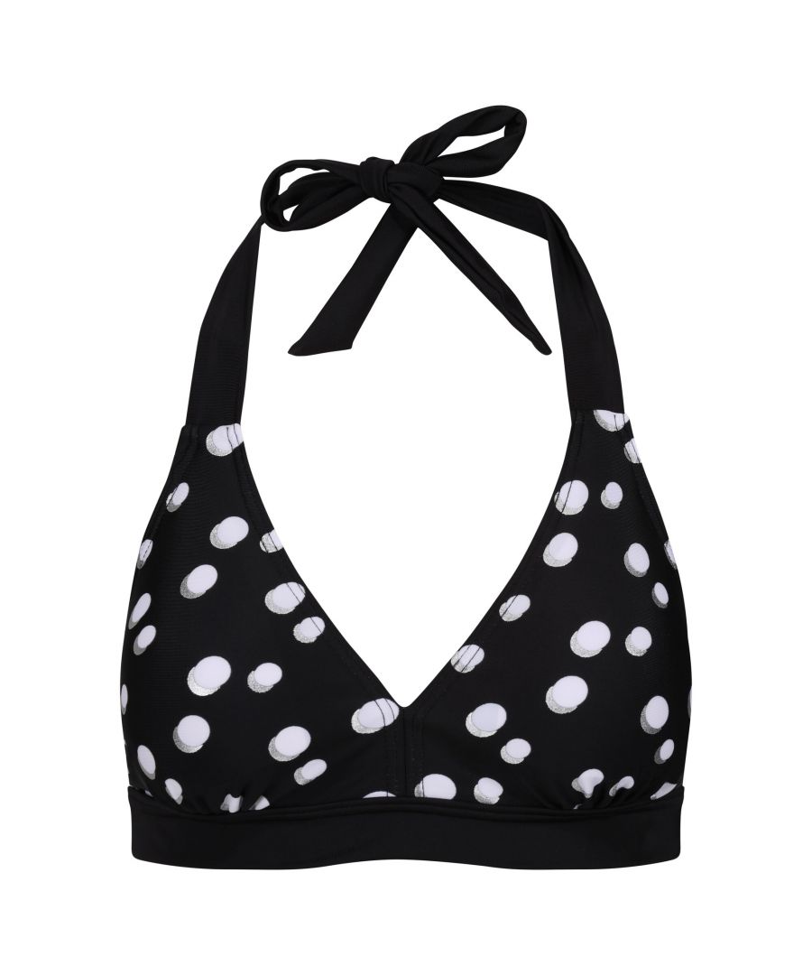 Regatta Womens/Ladies Flavia Polka Dot Bikini Top (Black/White) - Size 12 UK