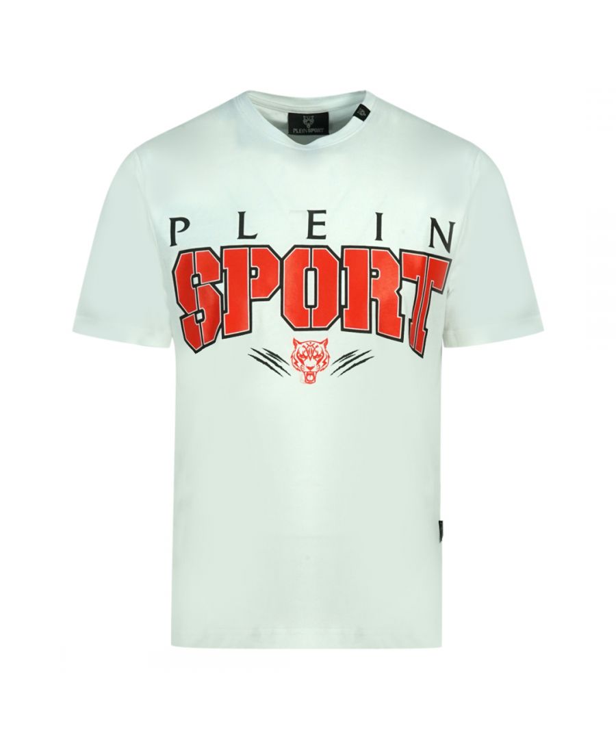 Plein Sport Bold Sport Logo White T-Shirt. Philipp Plein Sport White T-Shirt. Regular Fit, Fits True To Size. Plein Sport Branded Logo. 100% Cotton. Style Code: TIPS1103 01