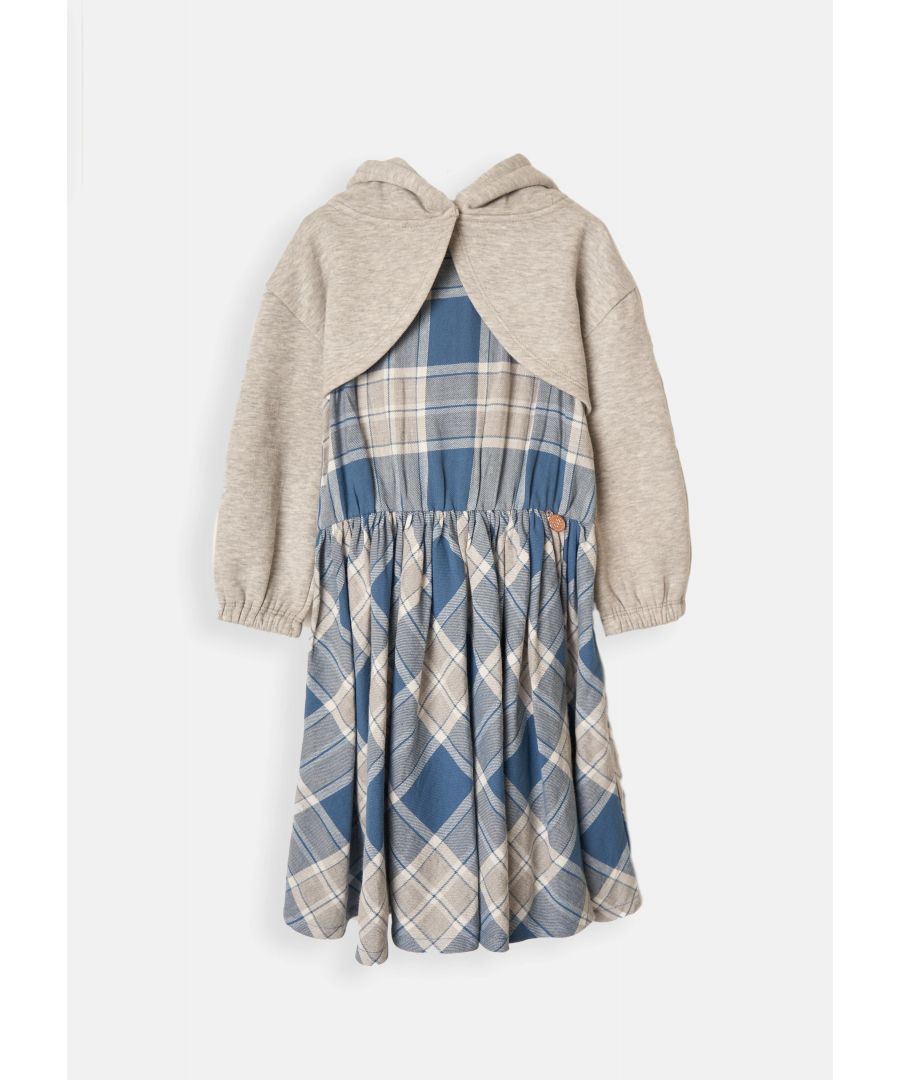 The ultimate casual dress has arrived! Super soft brushed check waisted dress with a cute crop hoodie which fastens at the neck. Own it! .  . About me: 100% Cotton. Look after me: Think planet. wash at 30c.