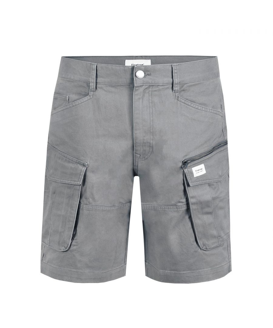 Firetrap BTK Shorts Mens - Keep things casual with the classic BTK Shorts from Firetrap. Crafted with a button fly closure, belt loops, and an abundance of pockets, these bottoms are perfect for Spring/Summer days. Please note: The style you receive may vary from the image shown. > Rise: Regular Waist > Length: Above The Knee > Type of Trouser Fly: Button Fly > Pockets: 6 Pockets > Belt Feature: Belt Not Included > Fit Type: Regular Fit > Pattern: Plain > Body Fit: Standard > Fabric: Cotton > Care Instructions: Machine Washable, Follow Care Instructions > Model Height: Models Height 6 Feet 2 Inches / 188cm > Style: Cargo Shorts