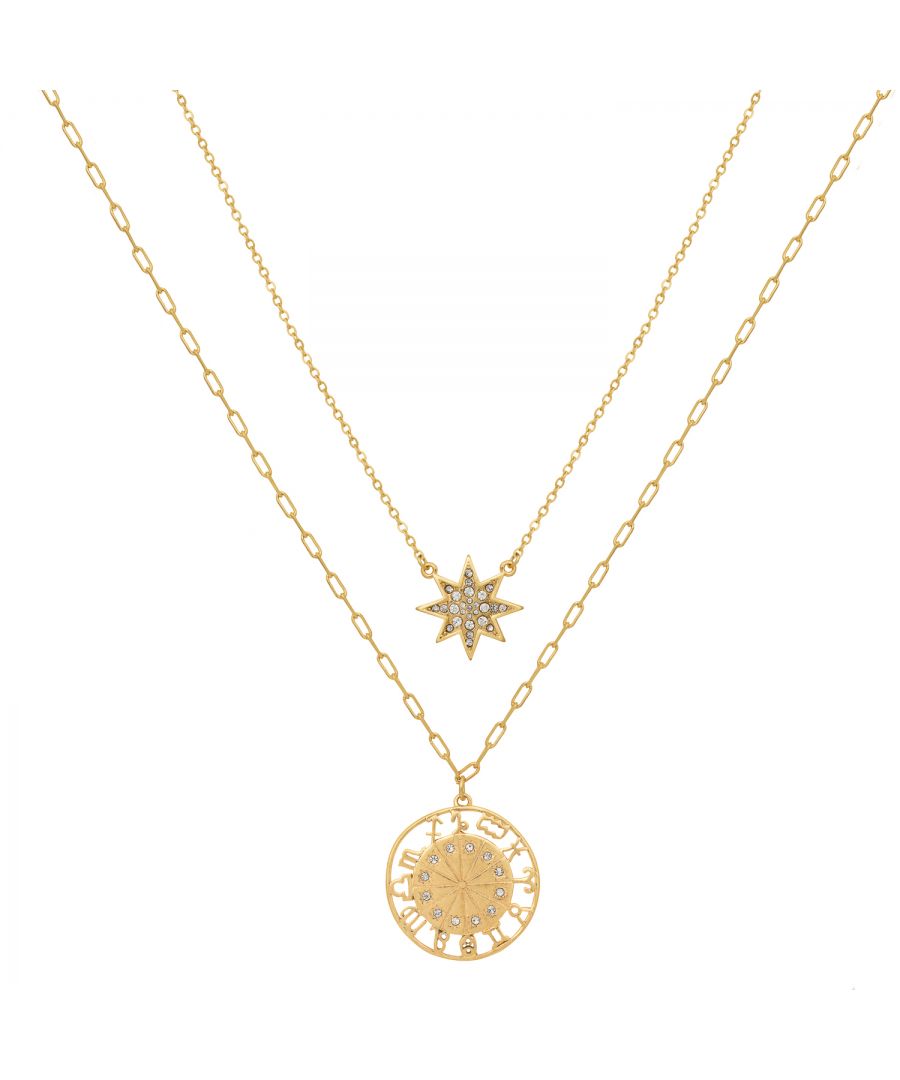 Image for Gold Double Layer Zodiac Necklace