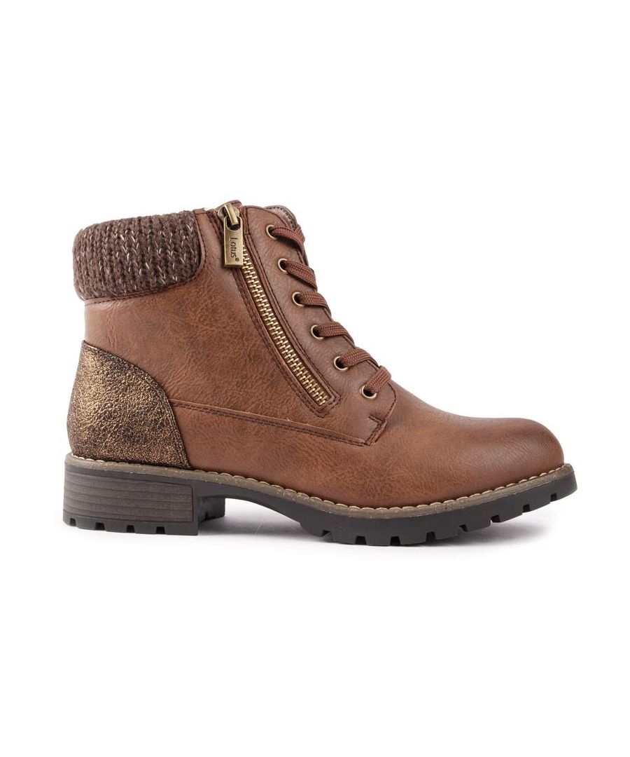 This Lotus Emmeline Boot Is A Chic And Robust Addition To Your Wardrobe. Featuring A Cosy Fleece Lining, Inside And Outside Zip, Wool Ankle Collar, Metallic Heel Details And A 2cm Block Heel, These Tan Boots Are Sure To Accompany You On Your Trips To Town Or Walks Around The Park.