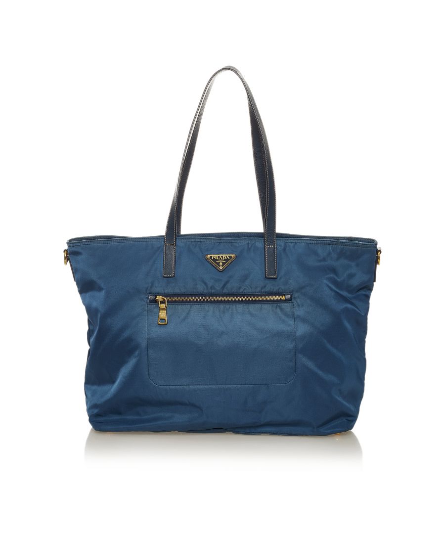 Image for Vintage Prada Tessuto Tote Bag Blue