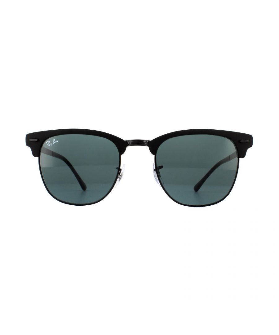 Ray-Ban Sunglasses Clubmaster Metal RB3716 186/R5 Matte Black Grey is an updated version of the iconic clubmaster style with an all-metal frame for a modern contemporary finish with excellent durability also.