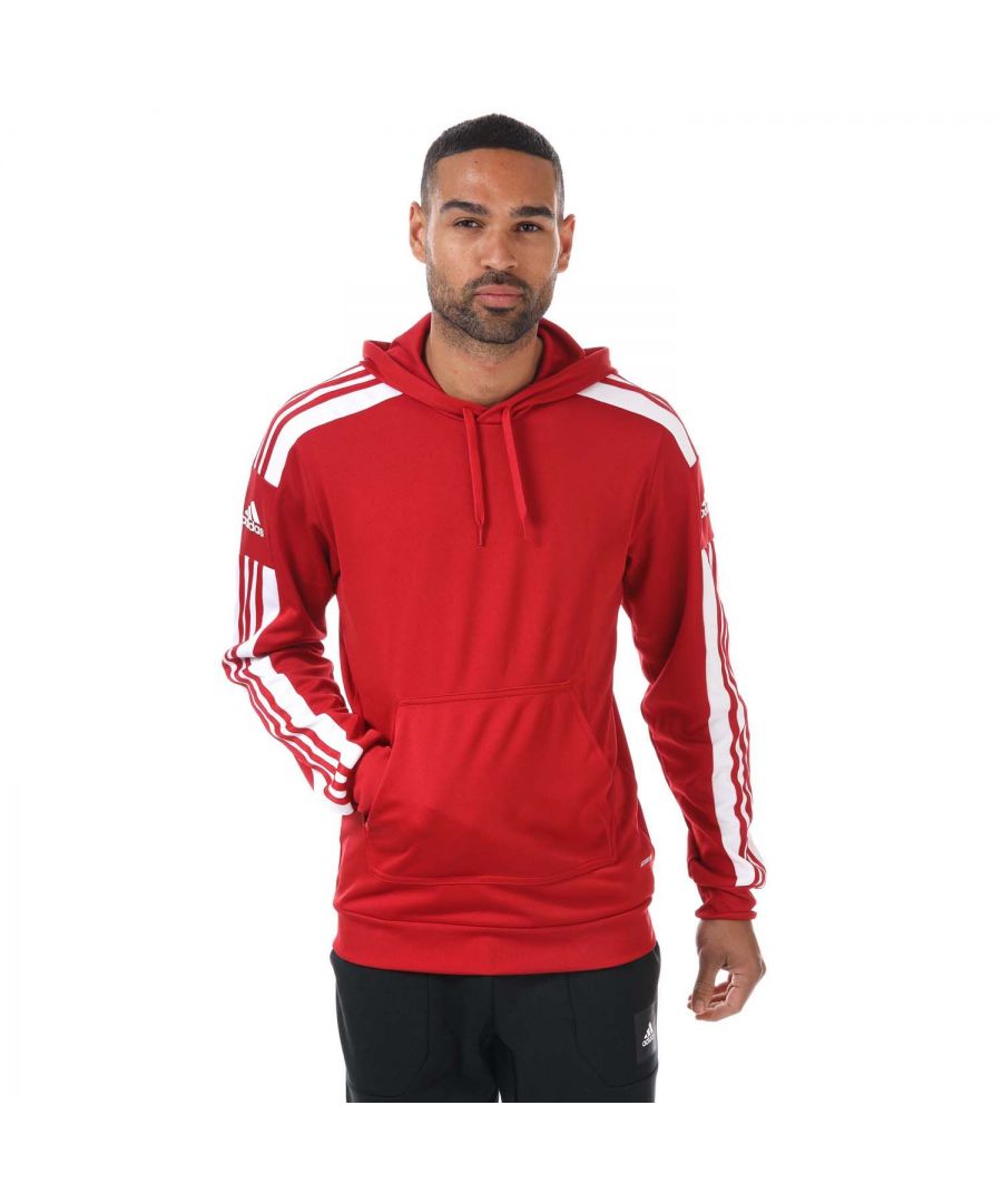 adidas Mens Squadra 21 Hoody in Red - Size 2XL