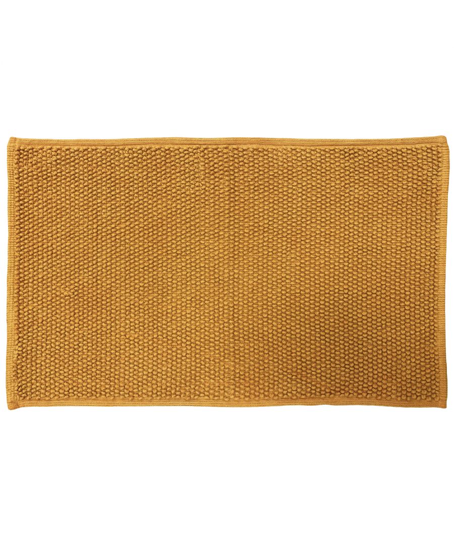Featuring a traditional loop weave, finished with a stylish banded trim. Made from 100% Cotton, making this bath mat incredibly soft under foot. This bath mat has an anti-slip quality, keeping it securely in place on your bathroom floor. The 1500 GSM ensures this bath mat is super absorbent preventing post-bath or shower puddles.