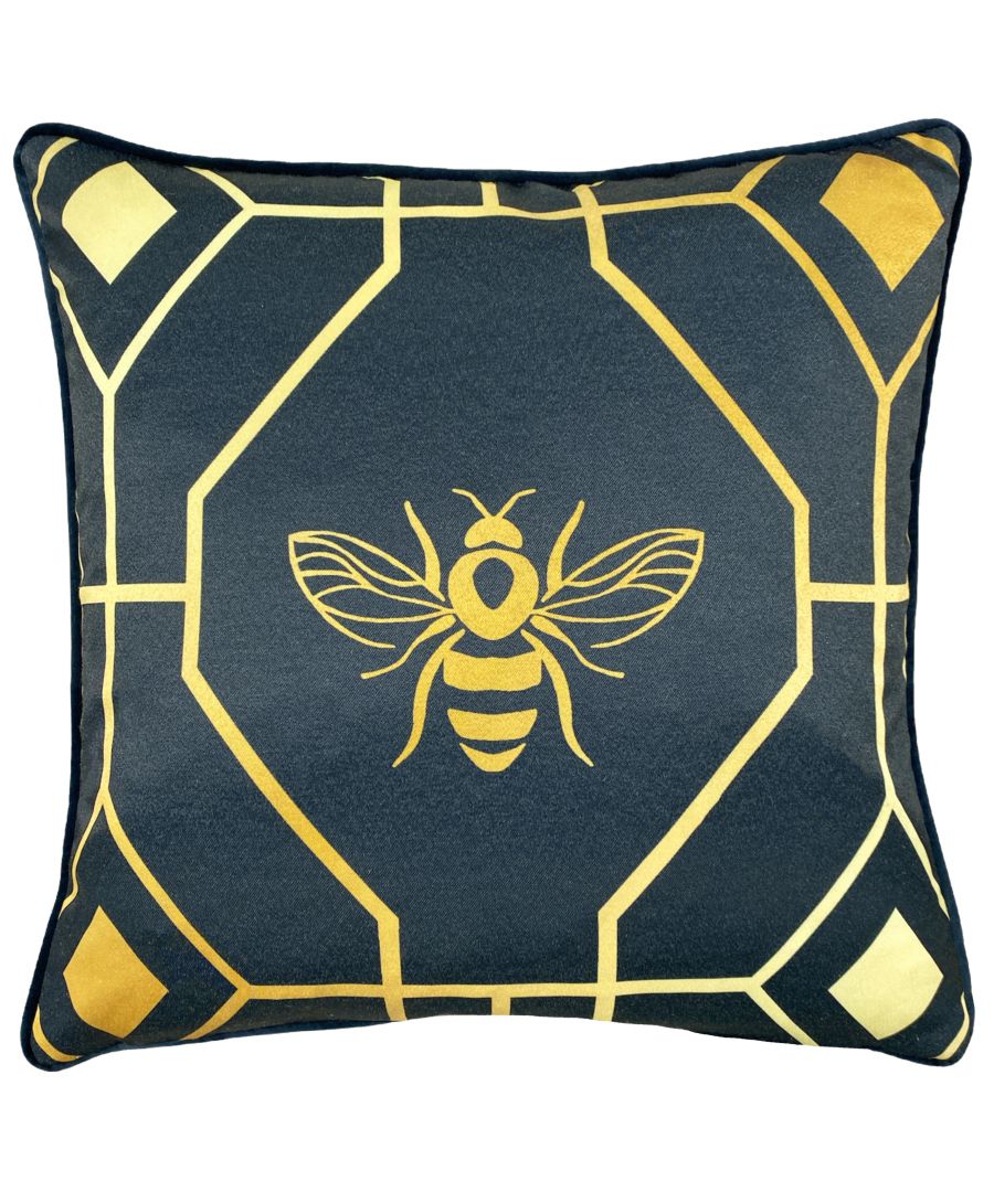 Make your boudoir buzz with the Bee Deco cushion. The geometric honeycomb design creates a busy bee pattern that will make your bedroom buzz. Coordinate with the Bee Deco Duvet Cover Set.