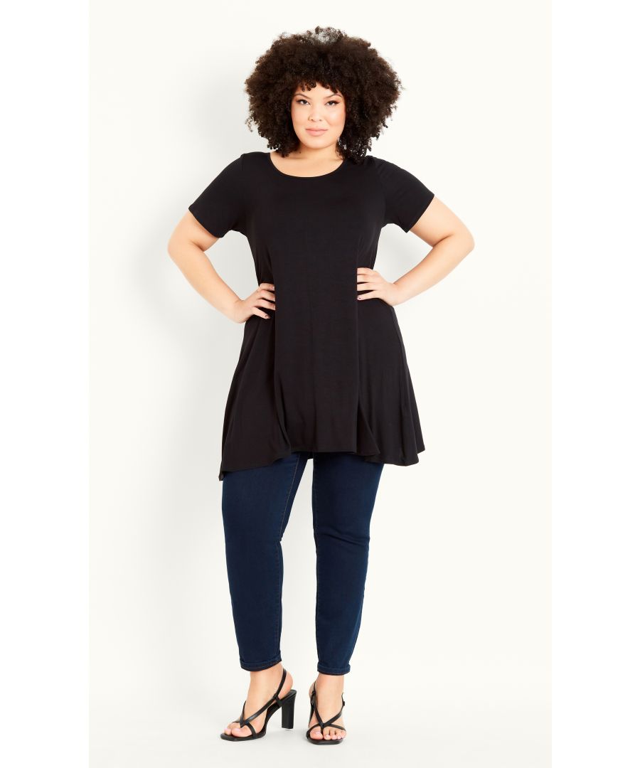 Image for EVANS Women's Plain Short Sleeve Tunic